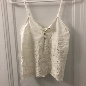 Delicate Abound Ivory Eyelet Top